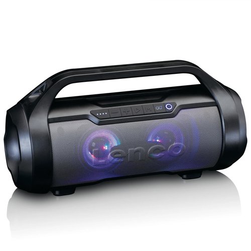 Lenco Splashproof Bluetooth Speakerwith Party Lights - Black | SPR-070BK