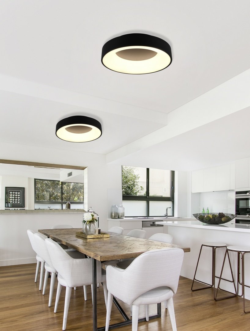 Trio Girona Matt Black Ceiling Light 45CM