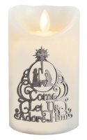 LED Candle/Scented Wax/Timer/Nativity   (86696)