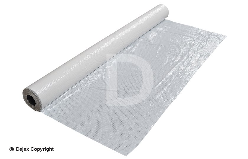 2.0m x 250m x 50mu PERFORATED POLY. WHITE