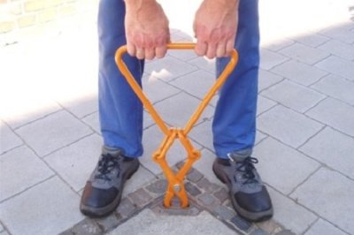 Deksel haak met driehoek handvat