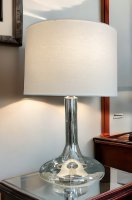 Salta 27.5"H Amber Plated Glass Table Lamp