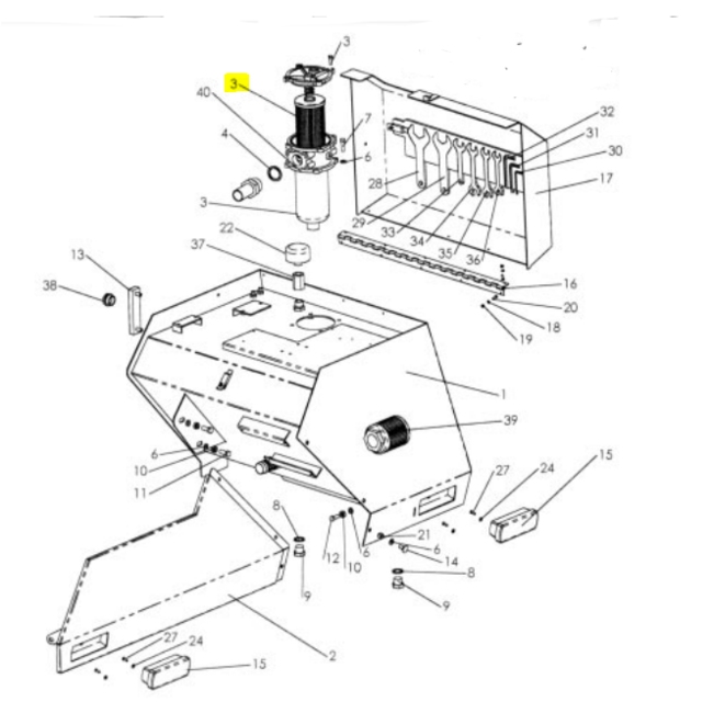 Spearhead Filter 3900065 Hedge Cutter Parts DH Farm Machinery