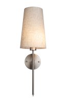 Rechargeable LED Brushed Nickel Wall Lamp and Shade