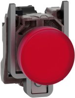 LED Panel Mount Indicator, Red, 120 VAC, 22 mm, IP66, NEMA 4X, NEMA 13