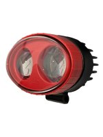 Forklift with ForkCAST ARROW projecting a red arrow onto the floor to indicate travel direction