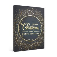 Glitter Christmas circle design empty advent - 24 choc - 10pcs
