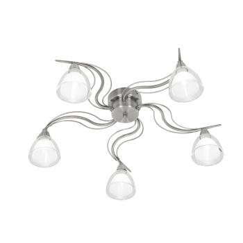 Oaks Portland Antique Chrome 5 Ceiling Light