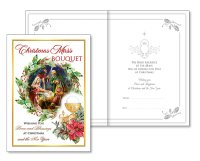 Christmas Mass Bouquet Card with Insert   (99300)
