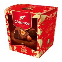 Cote d'Or Mini Roc Milk - smooth milk choc with hazelnut in carton 8x195g