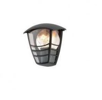 PERDITA DC CURVED ALUMINIUM HALF BLACK WALL LANTERN