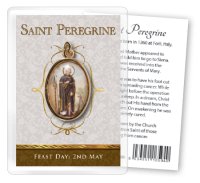Leaflet/Gilt Medal-Gold Foil/St. Peregrine   (16594)