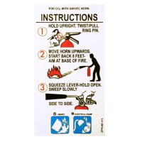 CO2 Extinguisher Instruction, 5 lb.