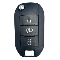 Peugeot / Citroen 3 Button Flip Remote ID4A with Headlight