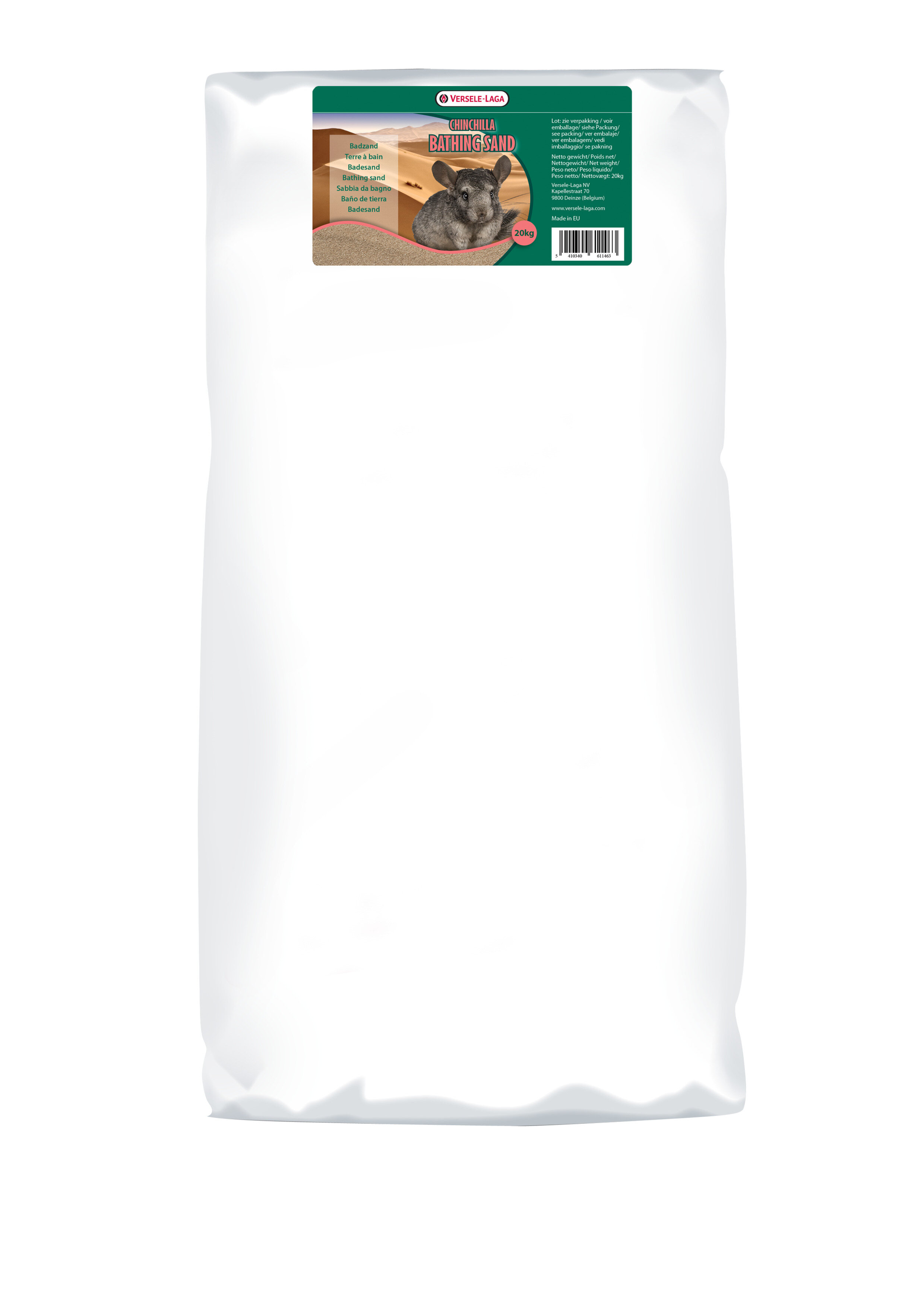 Versele-laga песок для шиншилл 20кг chinchilla bathing sand (5410340611463)