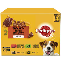 Pedigree Dog Pouch Adult - Mixed Selection in Jelly 100g 12pk x 4