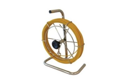 Glass fiber reinforced duct rod Ø 4,5mm, length 60m, galvanised steel reel