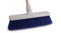 Double Lock Broom Head Soft Bristles - Blue 30cm