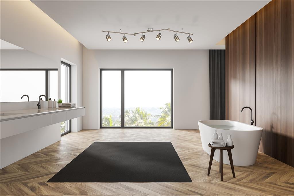 Searchlight Samson Satin Silver 6 Spotlight