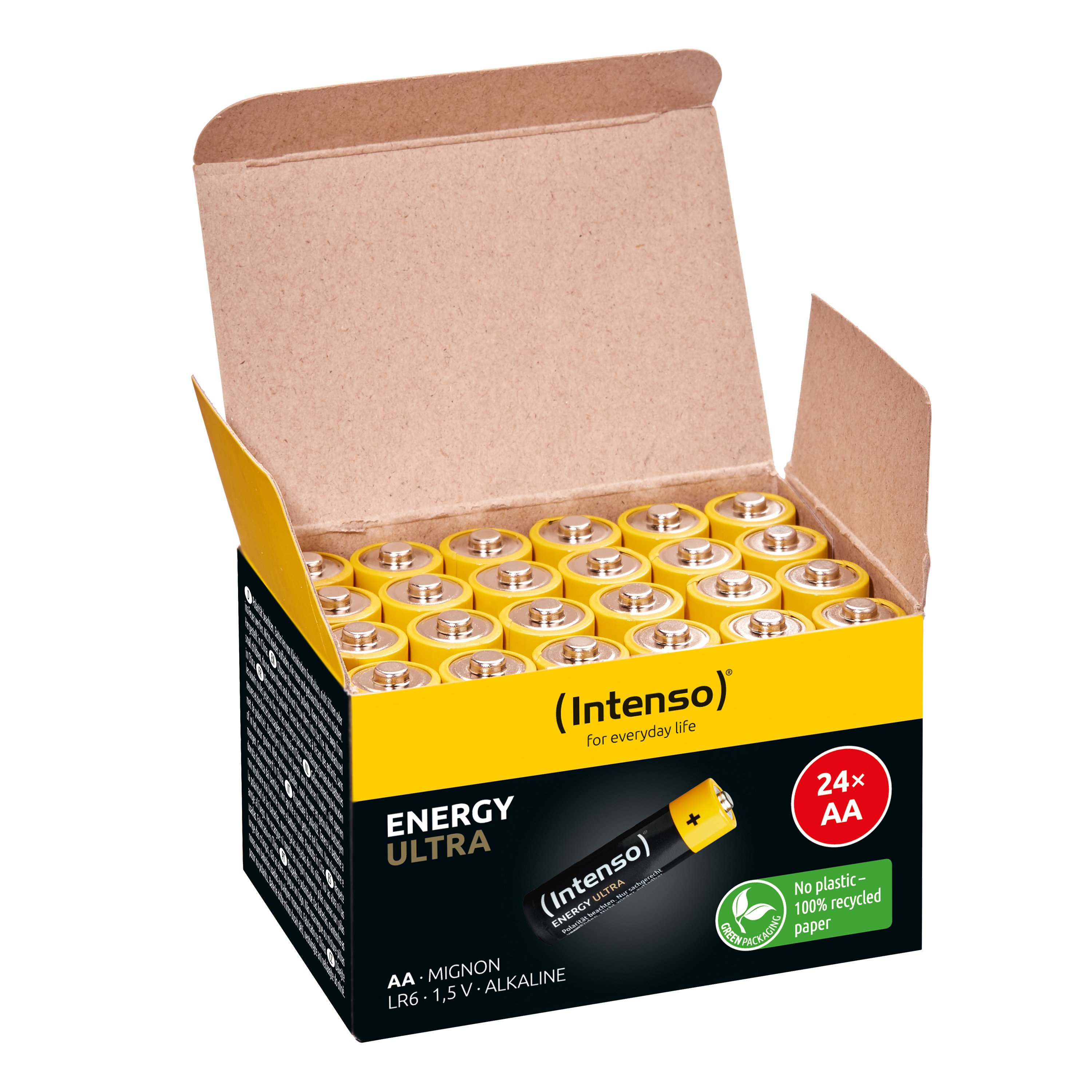 24 Pack of Intenso Energy Ultra AA batteries in retail packaging