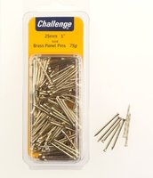 Challenge Brass Panel Pins 25mm Clam Pack 60g