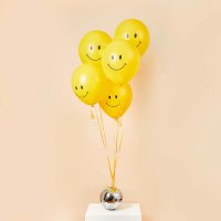 Smiley 12" Latex Balloons - Pack of 5