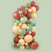 Sage Green, Nude & Brown Balloon Arch Kit  - Pack of 63