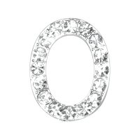 Small Diamante Letter "O" - 20mm
