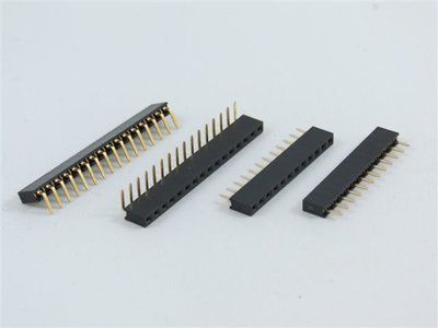 5 position PCB Socket 2.54mm Pitch Through Hole Single Row Right Angle 5mm high
