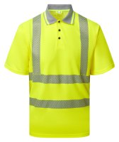 PULSAR&reg; LIFE Men's Hi-Vis Short Sleeve Yellow Polo Shirt