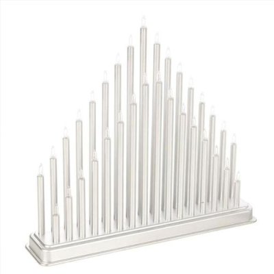Premier Decorations Modern 33 Light Candle Bridge Tower - White