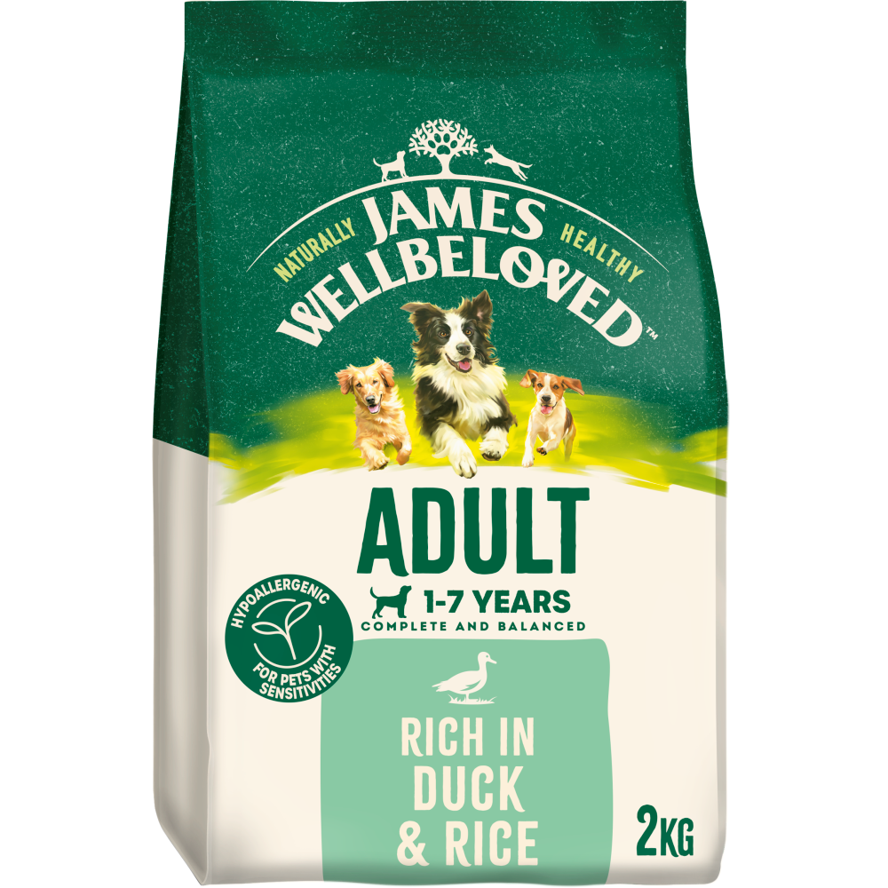 James Wellbeloved Adult Dog Rich in Duck and Rice Dry Food 2kg DL11R