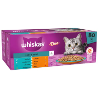 Whiskas 1 Plus Cat Pouches Duo Surf & Turf in Jelly 80x85g