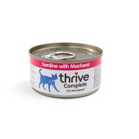 Thrive Cat Can - 100% Complete Sardine & Mackerel in Gravy 75g x 6