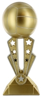 26cm Gold Gaelic Football on Stars
