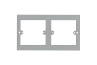CMD Plate pierced to accept 2 x 1-gang standard BS1363 outlets - 3 Compartment