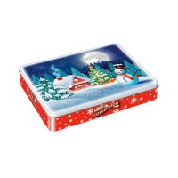 Christmas scene tin of assorted shortbread shapes - VAT FREE - 12 x 150g