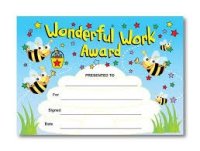 Award Certificates - Wonderful Work (20)