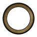 Aries Round Black Gold 68cm Bevelled Mirror