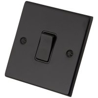 Black Metal 1 G 2 Way Intermediate Switch 6082-007