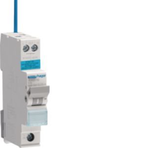 Hager 16A 1Mod B Curve 30mA Type A RCBO ADA317G