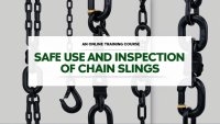 Trainer explaining about chain slings course