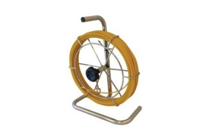 Glass fiber reinforced duct rod &Oslash; 4,5mm, length 60m, galvanised steel reel