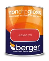 BERGER NON-DRIP GLOSS PAINT RUSSIAN RED 750 ML