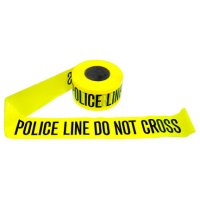 Police Line Do Not Cross, Black on Yellow, 2 Mil, 3" x 1,000'