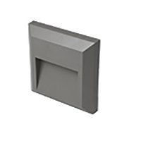 TWILIGHT 1W LED square wall light, IP65, Grey, 3000K