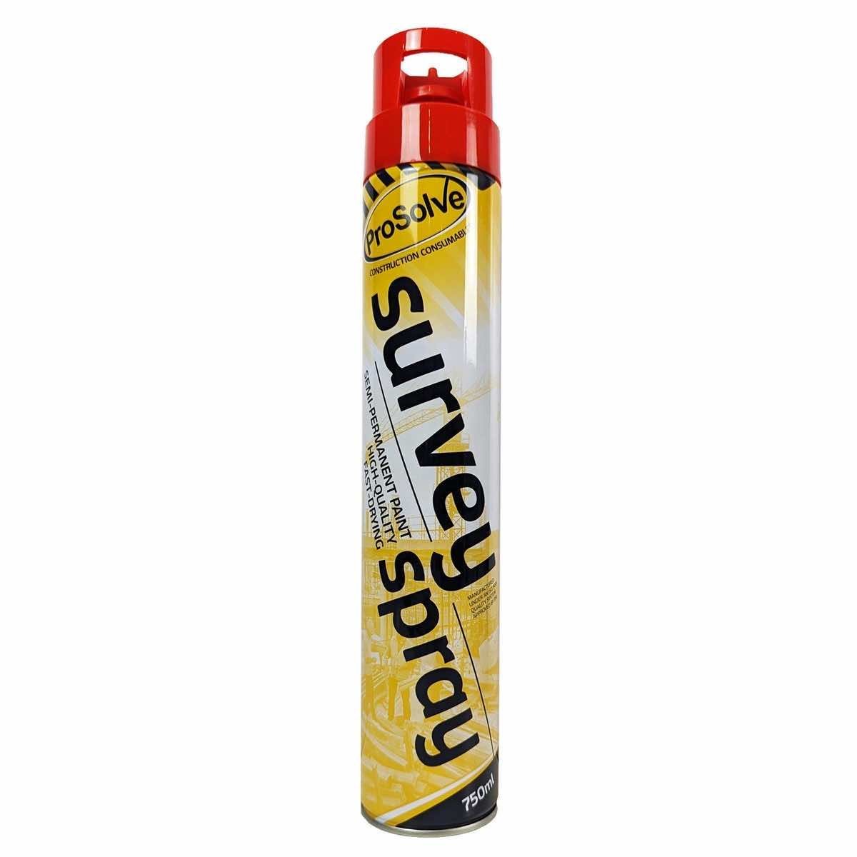 PROSOLVE SURVEY SPRAY PAINT AEROSOL 750ML RED