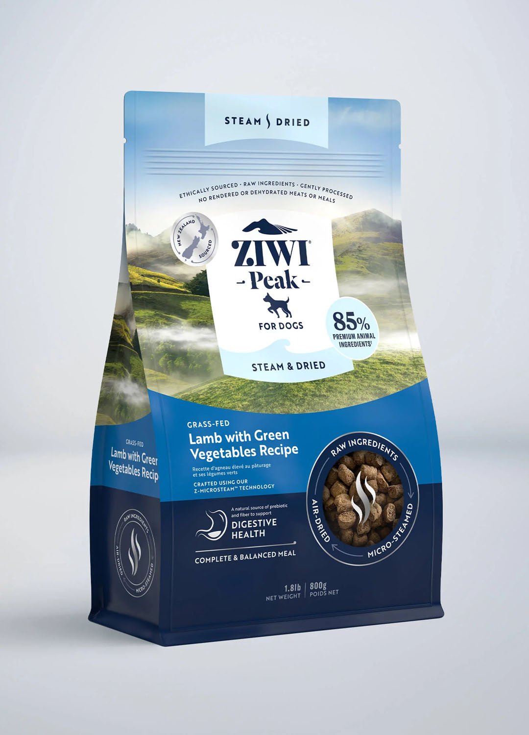 Ziwipeak Dog Steam and Dried Lamb Dry Food Pouch 3.2kg