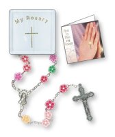 Childrens Multi Coloured Soft Resin Rosary   (6085)