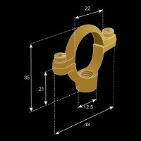 22mm Brass Single Rings Metric M10 CB2202M